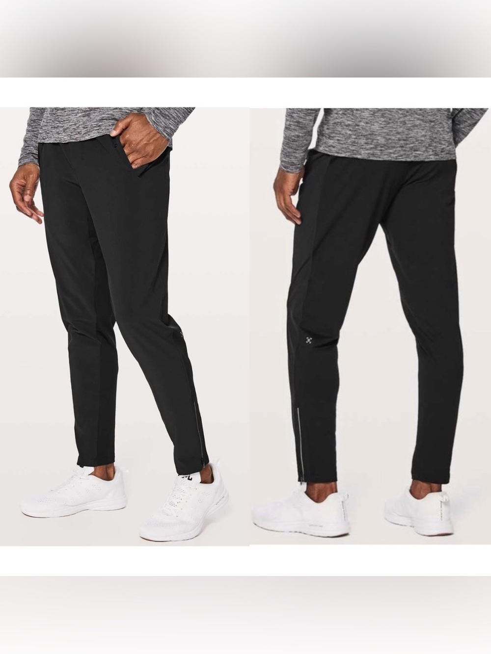 Lululemon Chill Motion Pants Black Ankle Zipper Training Athleisure Xlarge Men’s